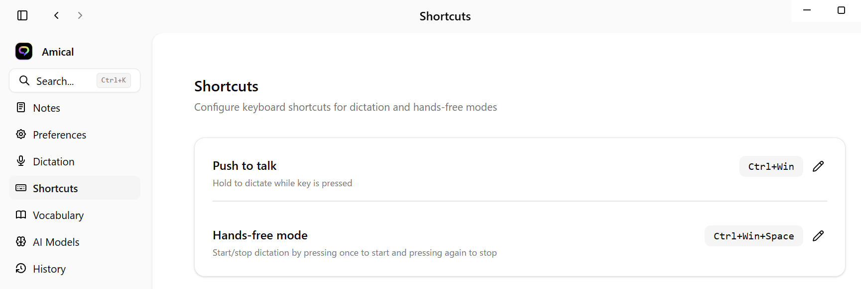 Shortcuts